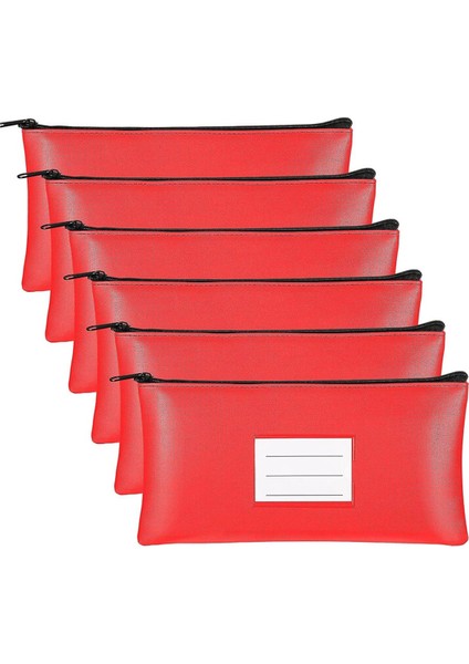 6 Parçalı Fermuarlı Para Çantası Güvenlik Banka Mevduat Çantası Para Çantası Fiş Tutucu Nakit Paralar Kozmetik Kağıt Para Araçları C (Yurt Dışından)