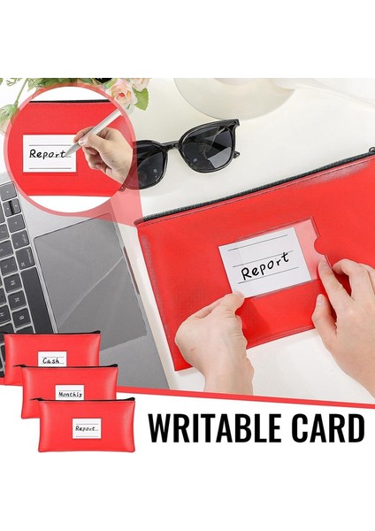 6 Parçalı Fermuarlı Para Çantası Güvenlik Banka Mevduat Çantası Para Çantası Fiş Tutucu Nakit Paralar Kozmetik Kağıt Para Araçları C (Yurt Dışından) modelleri