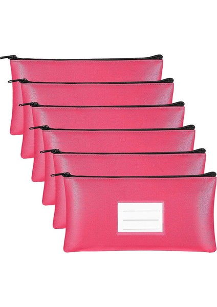 6 Parçalı Fermuarlı Para Çantası Güvenlik Banka Mevduat Çantası Para Çantası Fiş Tutucu Nakit Paralar Kozmetik Kağıt Para Araçları D (Yurt Dışından)