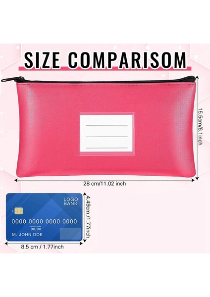 6 Parçalı Fermuarlı Para Çantası Güvenlik Banka Mevduat Çantası Para Çantası Fiş Tutucu Nakit Paralar Kozmetik Kağıt Para Araçları D (Yurt Dışından) indirimleri