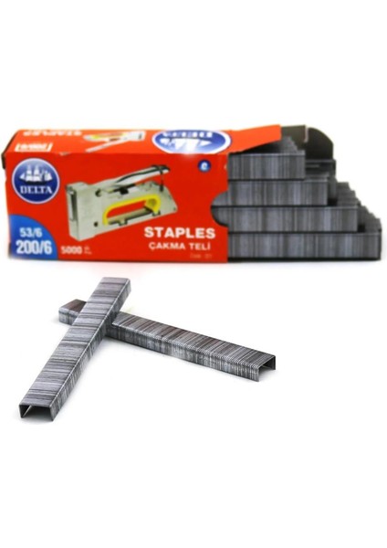 Delta Zımba Teli 200/6 53/6 Kod 201 (5000 Adet) 6'lı Paket fiyatları