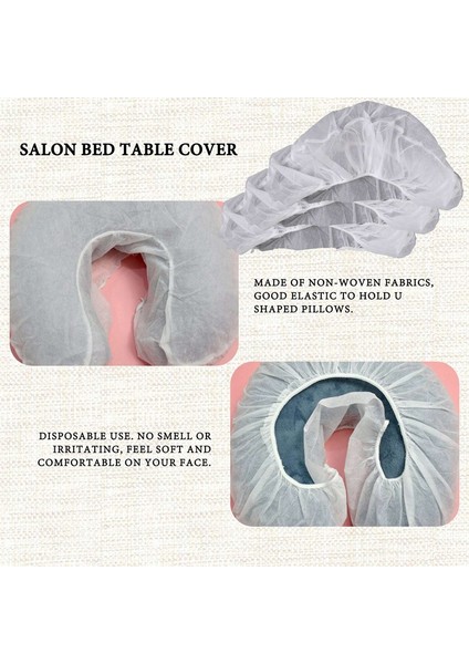 50 Adet U Şeklinde Tek Kullanımlık Dokumasız Baş Desteği Yastık Kağıdı Güzellik Spa Salonu Yatak Örtüsü Masaj Yüz Beşiği Baş Desteği Örtüleri (Yurt Dışından) fırsatları