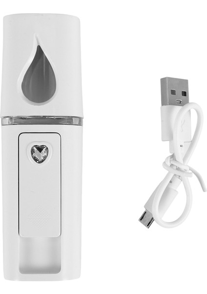 Taşınabilir Nano Mister Mini Buhar Makinesi Atomizasyonlu Kirpik Uzatma Aynalı Beyaz (Yurt Dışından)