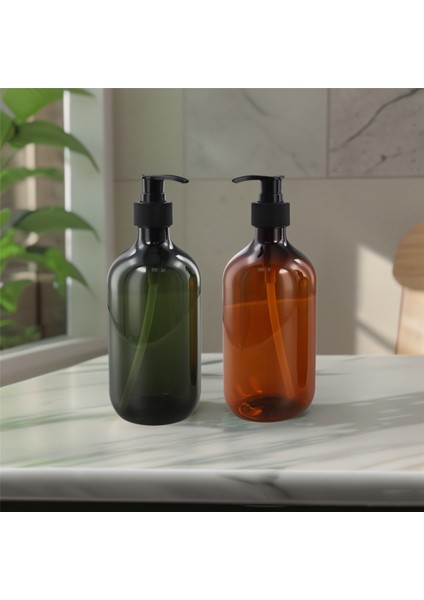 17 Oz Sabunluk, Mutfak Banyo Tezgahı Için El Bulaşık Deterjanı Dispenseri, Yeniden Doldurulabilir Losyon Sıvı Sabun Pompası Şişeleri (Yurt Dışından)