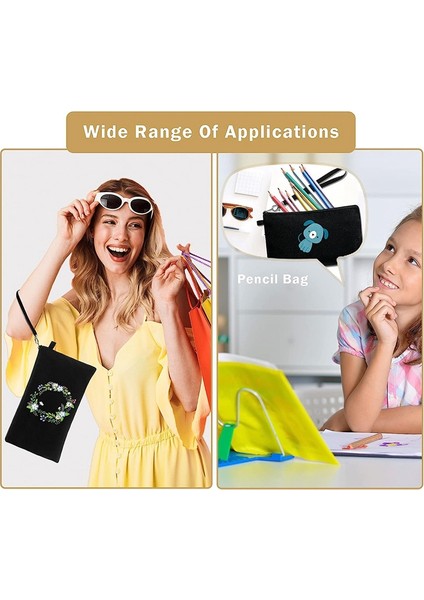 10'lu Paket Süblimasyon Boş Kozmetik Çantaları Bileklikli Makyaj Çantaları Dıy El Sanatları Fermuarlı Kalem Çantaları Siyah 8,3 x 5,1 Inç (Yurt Dışından) indirimleri