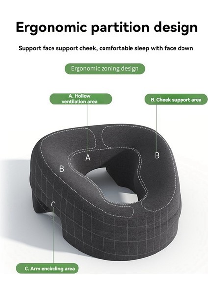 Hafızalı Köpük Nefes Alabilen Baş Yastığı Ergonomisi Yatma Yastığı Destek Yastığı Vücut Masajı Yüz Yastığı B (Yurt Dışından) indirimleri