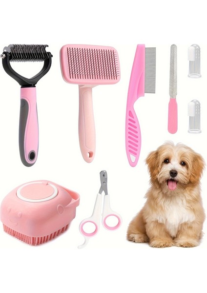 8 Parça Köpek Fırçası Bakım Seti, Evcil Hayvan Kendi Kendini Temizleyen Seti, Evcil Hayvan Tırnak Makası ve Törpüleri, Tarak, Evcil Hayvan Şampuanı ve Banyo Fırçası (Yurt Dışından) fiyatları