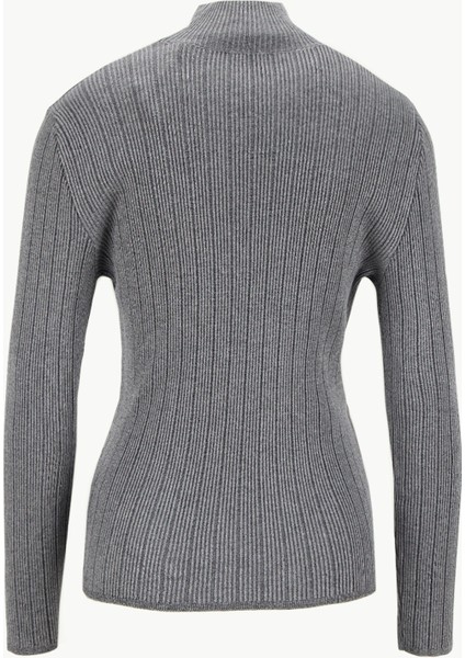 Yarım Balıkçı Yaka Basic Düz Gri Kazak Kadın M5WL-KZK1079 fiyatları