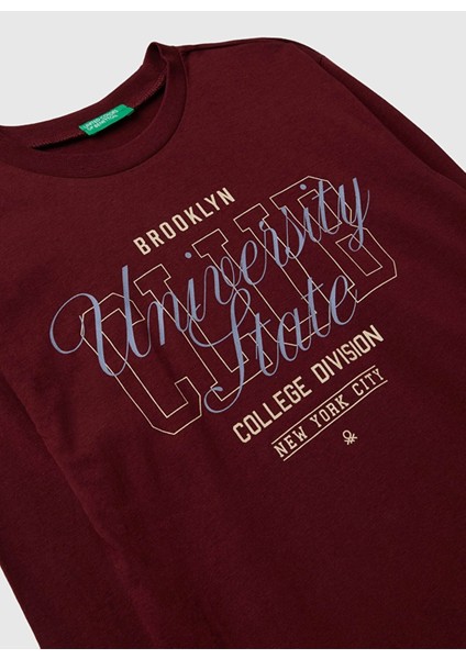 Baskılı Bordo Erkek Çocuk T-Shirt 35RYC10QQ fiyatları