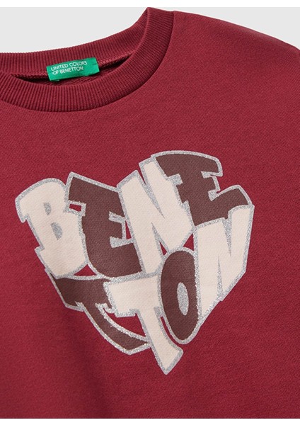 Baskılı Kız Çocuk Mor - Mavi Sweatshırt 3J68C10Q0 fiyatları