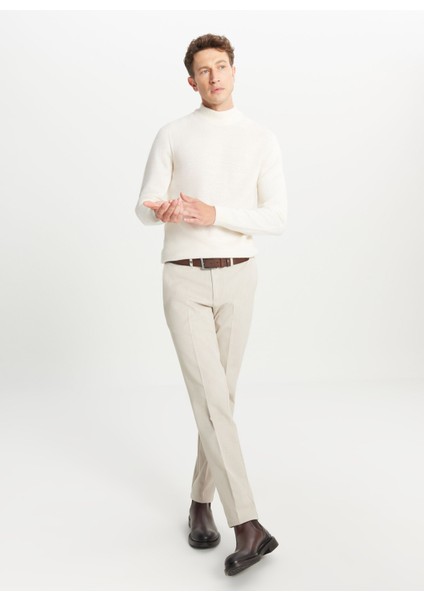 Yarım Balıkçı Yaka Standart Ekru Erkek Kazak ACE049261482_EKR fiyatları