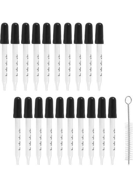 20 Adet 1 ml Cam Sıvı Damlalıkları, Siyah Vakumlu Ampullü Göz Damlalıklı Pipetler, Makyaj Sanatı Sıvısı Için, Düz Uçlu Stil (Yurt Dışından) fiyatları