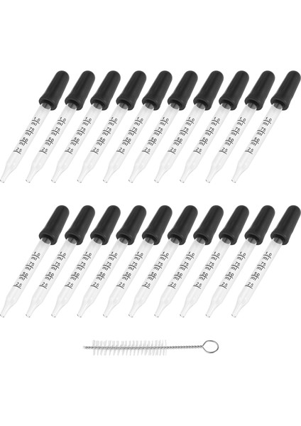20 Adet 1 ml Cam Sıvı Damlalıkları, Siyah Vakumlu Ampullü Göz Damlalıklı Pipetler, Makyaj Sanatı Sıvısı Için, Düz Uçlu Stil (Yurt Dışından) modelleri