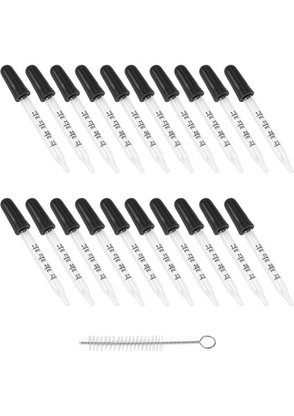 20 Adet 1 ml Cam Sıvı Damlalıkları, Siyah Vakumlu Ampullü Göz Damlalıklı Pipetler, Makyaj Sanatı Sıvısı Için, Düz Uçlu Stil (Yurt Dışından) fırsatları