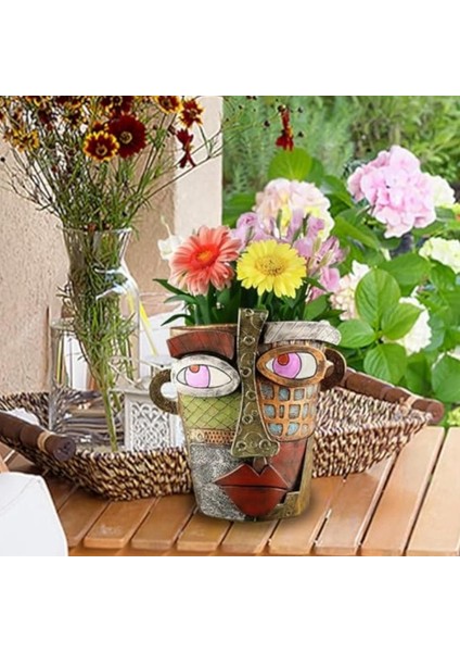 El Yapımı Brutalist Soyut Güzellik Yüz Saksısı Büyük Iç Mekan Çiçek Saksısı Yeşil Bitki Saksısı Kabı (Yurt Dışından) fırsatları