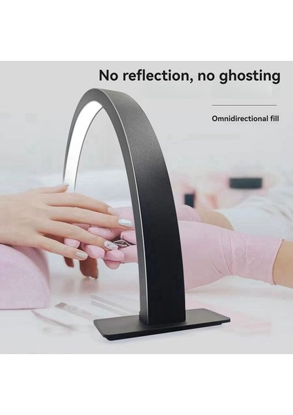 Yarım Ay Tırnak Masası Lambası Güzellik Salonu Çalışma Işığı 3 Renk Sıcaklığı 2700K-6500K Tırnak, Kirpik ve Dövme Için Siyah Ab Fişi (Yurt Dışından) fiyatları