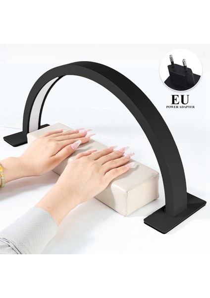 Yarım Ay Tırnak Masası Lambası Güzellik Salonu Çalışma Işığı 3 Renk Sıcaklığı 2700K-6500K Tırnak, Kirpik ve Dövme Için Siyah Ab Fişi (Yurt Dışından) modelleri