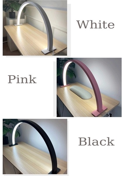 Yarım Ay Tırnak Masası Lambası Güzellik Salonu Çalışma Işığı 3 Renk Sıcaklığı 2700K-6500K Tırnak, Kirpik, Dövme Için Beyaz Ab Fişi (Yurt Dışından) fiyatları