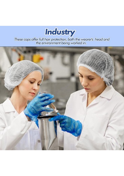 500 Adet Tek Kullanımlık Bone Toplu 21 Inç Tek Kullanımlık Saç Şapkaları, Elastik Toz Kapağı, Gıda Servisi Için Saç Fileleri (Yurt Dışından) fırsatları