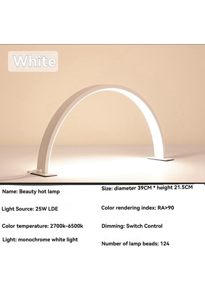 Tırnak Masası Için Yarım Ay Işığı USB Masa Lambası Tırnak Kirpik Kirpik Dövmesi Kaş LED Masa Lambası Çalışma Masası Lambası Beyaz (Yurt Dışından) fiyatları