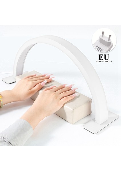 Yarım Ay Tırnak Masası Lambası Güzellik Salonu Çalışma Işığı 3 Renk Sıcaklığı 2700K-6500K Tırnak, Kirpik, Dövme Için Beyaz Ab Fişi (Yurt Dışından) modelleri