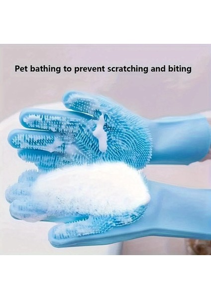 Temizlik Eldivenleri Köpekler Kediler Banyo Şampuan Eldivenleri Ovma Makineleri Bulaşık Yıkama Temizleyici Eldivenler (Yurt Dışından) indirimleri