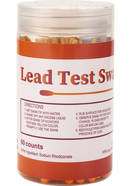 Kurşun Test Kiti Çubukları - Kurşun Boya Test Kiti, Evde Kullanım Için Kurşun Kontrol Çubuğu, Test Sonuçları (60 Adet) (Yurt Dışından)