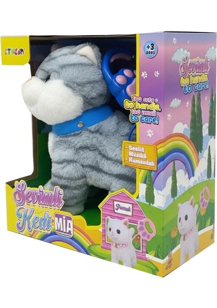 20 cm Kablo Kumandalı Yürüyen Pelüş Kedi 5627