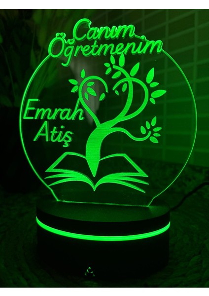 Kişiye Özel “canım Öğretmenim” LED Lamba – Öğretmenler Günü Hediyesi, Isim Yazılı, Rgb Işıklı modelleri