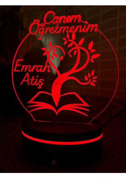 Kişiye Özel “canım Öğretmenim” LED Lamba – Öğretmenler Günü Hediyesi, Isim Yazılı, Rgb Işıklı fırsatları