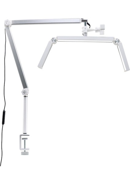 30W Profesyonel Kirpik Lambası 26 Inç Katlanır Konsol Yarım Ay Lambası Masaüstü Kelepçesi ve Uzaktan Kumanda Ab Fişi (Yurt Dışından)