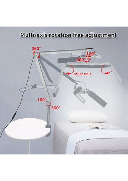 30W Profesyonel Kirpik Lambası 26 Inç Katlanır Konsol Yarım Ay Lambası Masaüstü Kelepçesi ve Uzaktan Kumanda Ab Fişi (Yurt Dışından) fırsatları