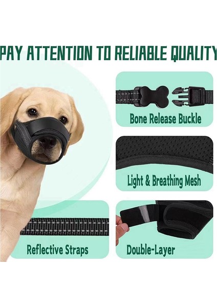 Büyük Köpekler Için Ağızlık - Havlama, Isırma ve Çiğneme Kontrolü Için Nefes Alabilir, Yumuşak Fileli Ağızlık (Yurt Dışından) indirimleri