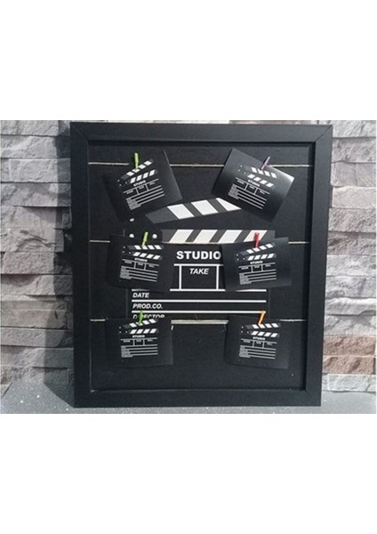 Klaket Tasarımlı Ipli ve Mandallı Fotoğraf Çerçevesi