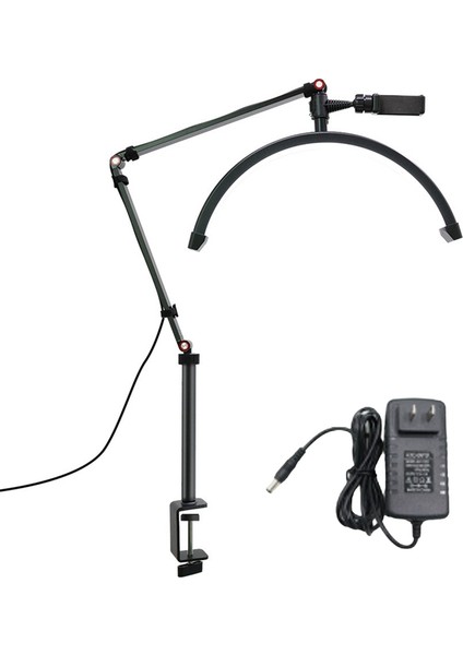 20W 16 Inç U Şeklinde LED Yarım Ay Güzellik Lambası Halka Kaş Dövme Güzellik Salonu Kirpik Uzatma Lambası Siyah Abd Fişi (Yurt Dışından) indirimleri