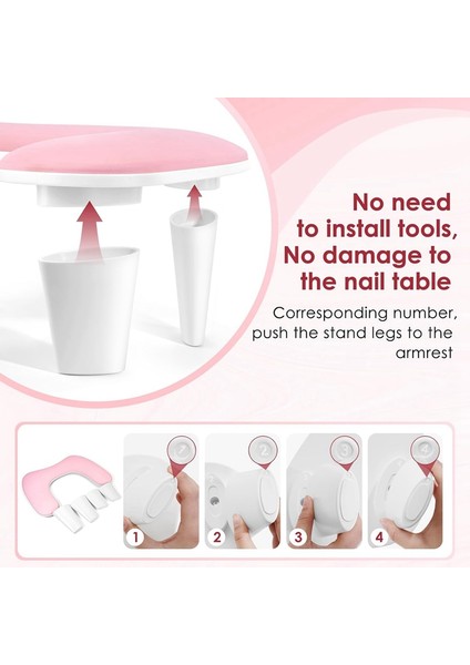 Tırnaklar Için Kol Dayanağı Tech Şekilli Manikür Tırnak El Dayanağı Yastığı, Büyük Mikrofiber Tırnak Kol Dayanağı Standı Pembe (Yurt Dışından) fırsatları