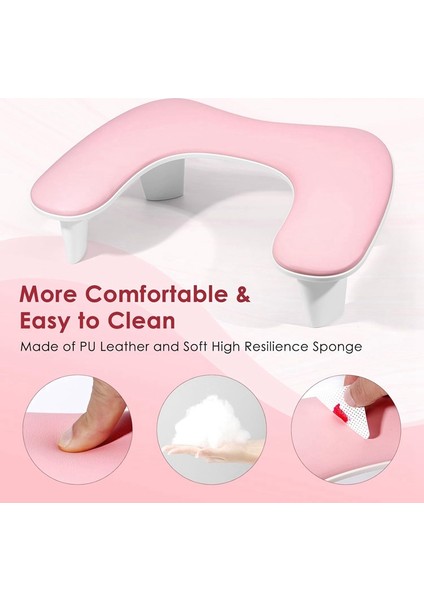 Tırnaklar Için Kol Dayanağı Tech Şekilli Manikür Tırnak El Dayanağı Yastığı, Büyük Mikrofiber Tırnak Kol Dayanağı Standı Pembe (Yurt Dışından) indirimleri