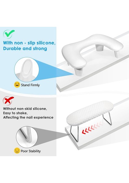 Tırnaklar Için Kol Dayanağı Tech Şekilli Manikür Tırnak El Dayanağı Yastığı, Büyük Mikrofiber Tırnak Kol Dayanağı Standı Beyaz (Yurt Dışından) fırsatları