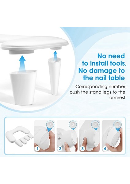 Tırnaklar Için Kol Dayanağı Tech Şekilli Manikür Tırnak El Dayanağı Yastığı, Büyük Mikrofiber Tırnak Kol Dayanağı Standı Beyaz (Yurt Dışından) indirimleri