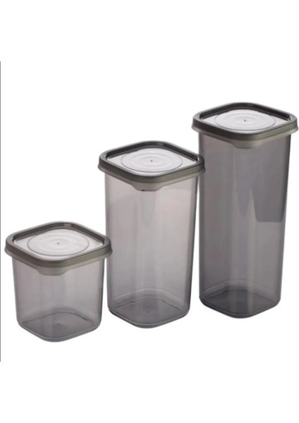 6 Adet Renkli Yıkanabilir Muffin + 3 Boy Kapaklı Plastik Kare Kavanoz - 2li Set G7H8I9 modelleri