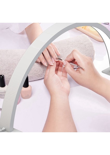 Yarım Ay Tırnak Masası Lambası Güzellik Salonu Çalışma Işığı 3 Renk Sıcaklığı 2700K-6500K Tırnak, Kirpik ve Dövme Için Beyaz Ingiltere Fişi (Yurt Dışından) fırsatları