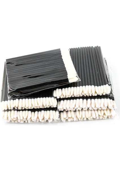 500 Adet Taşınabilir Dudak Fırçası Tek Kullanımlık Ruj Fırçası Siyah Güzellik Makyaj Aletleri (Yurt Dışından)