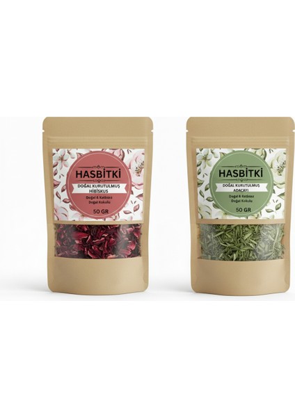 Adaçayı & Hibiskus Seti 2×50 G – Doğal Bitkisel Karışım