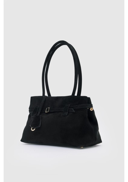 Suvea Siyah Süet Hakiki Deri Omuz Çantası fiyatları