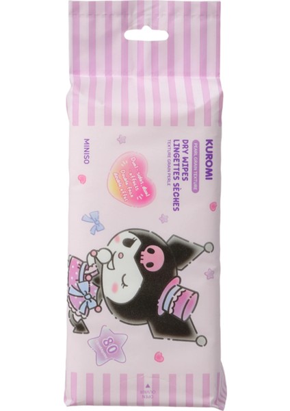 Sanrio Lisanslı Kuromi Inci Dokulu Kuru Mendil (80 Mendil)