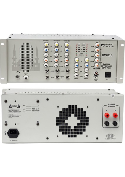 MV-800E Efektli 2X400 Watt Ezan Küp Anfi