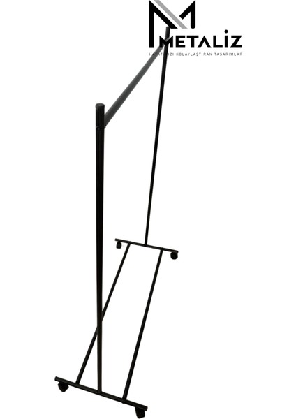 Beyaz Pratik Tekerlekli Konfeksiyon Askısı - Kıyafet Standı ve Organizer indirimleri