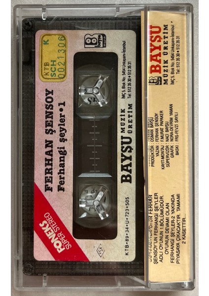 Ferhan Şensoy Ferhangi Şeyler 1 Kaset (Orijinal Dönem Kağıt Baskı Kaset) fiyatları