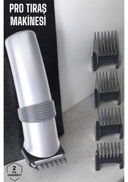 4 Taraklı Profesyonel Şarjlı Saç ve Sakal Kesme Tıraş Makinesi Seti - M608R070-K52608