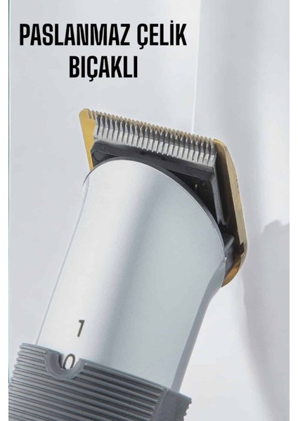 4 Taraklı Profesyonel Şarjlı Saç ve Sakal Kesme Tıraş Makinesi Seti - M608R070-K52608 indirimleri